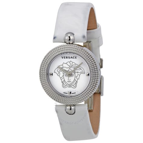 versace womens eon soire white|Versace Eon Soire Mother of Pearl Dial White Leather Ladies .